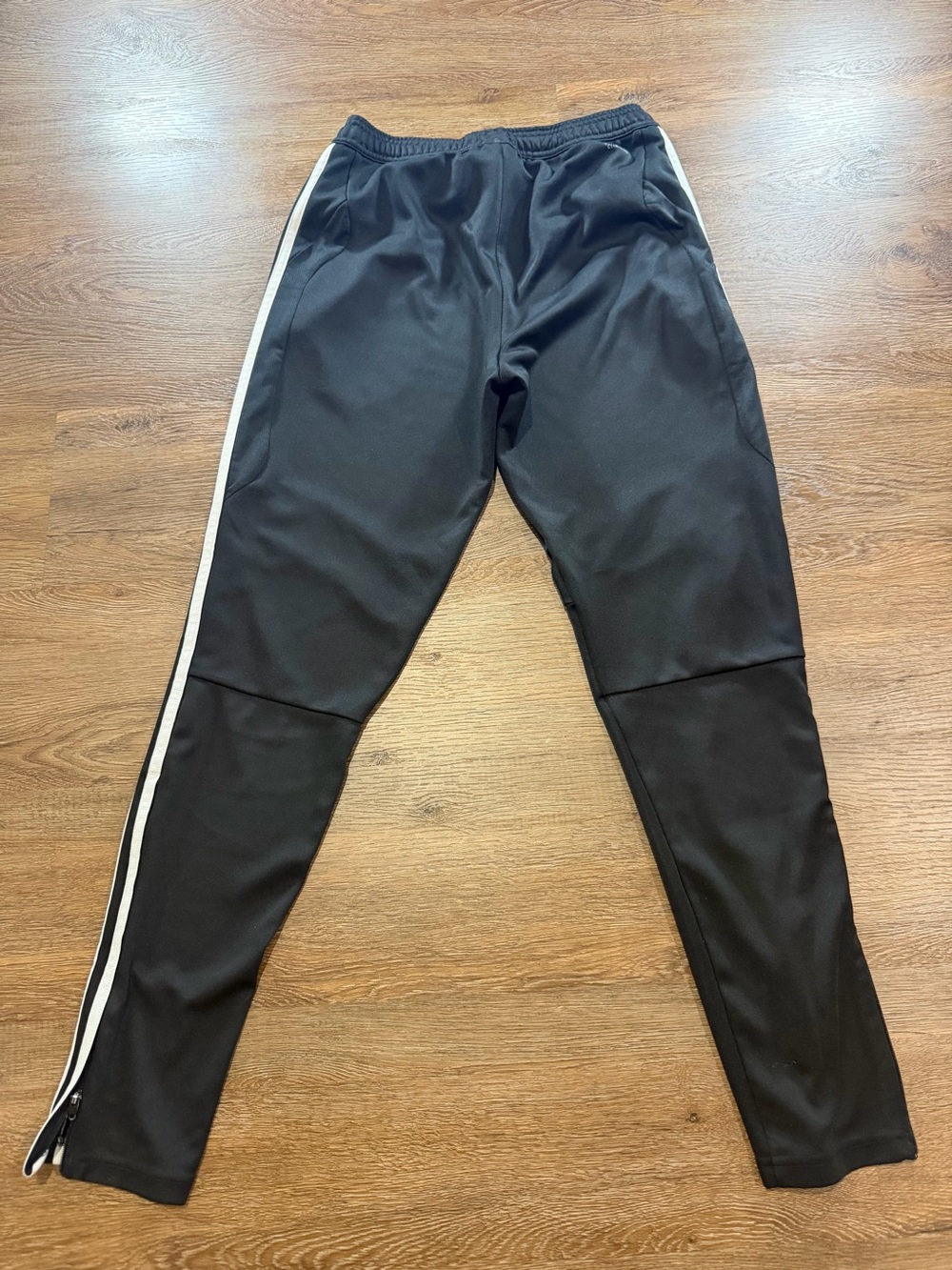 Adidas Tiro Soccer Training Pants Black White 3-Stripes Zip Ankle Men’s Small - Picture 6 of 6